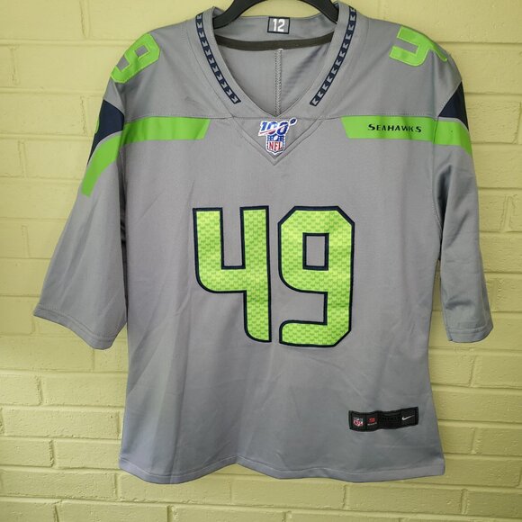 Seattle Seahawks Women's Jersey size 2XL (XXL) Gray #49 Griffin Nike On Field A1 - Picture 3 of 12